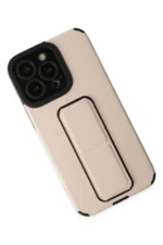 Uray store Apple iPhone 13 Pro Kılıf Mega Standlı Silikon - Gold - Görsel 2