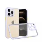 Uray store Apple iPhone 13 Pro Kılıf Miami Şeffaf Silikon - Lila
