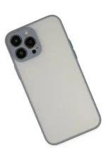 Uray store Apple iPhone 13 Pro Kılıf Montreal Silikon Kapak - Gri - Görsel 3