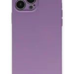 Uray store Apple iPhone 13 Pro Kılıf Nano içi Kadife Silikon - Koyu Lila