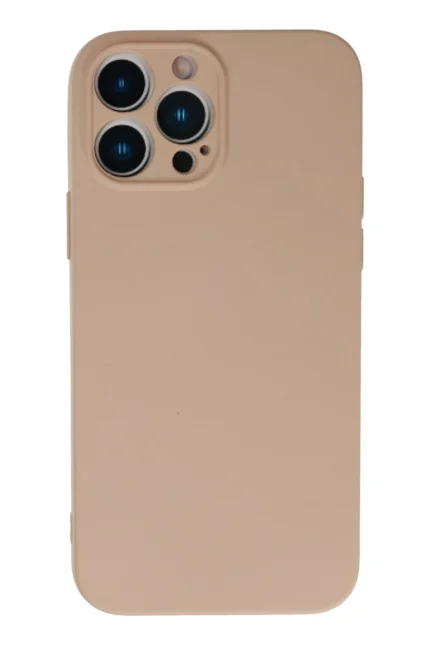Uray store Apple iPhone 13 Pro Kılıf Nano içi Kadife Silikon - Pudra