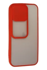 Uray store Apple iPhone 13 Pro Kılıf Palm Buzlu Kamera Sürgülü Silikon - Kırmızı - Görsel 2