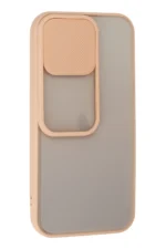 Uray store Apple iPhone 13 Pro Kılıf Palm Buzlu Kamera Sürgülü Silikon - Pembe - Görsel 2