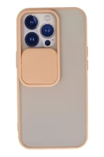 Uray store Apple iPhone 13 Pro Kılıf Palm Buzlu Kamera Sürgülü Silikon - Pembe