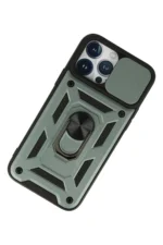 Uray store Apple iPhone 13 Pro Kılıf Pars Lens Yüzüklü Silikon - Yeşil - Görsel 3