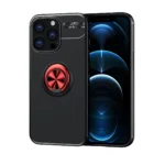 Uray store Apple iPhone 13 Pro Kılıf Range Yüzüklü Silikon - Siyah-Kırmızı