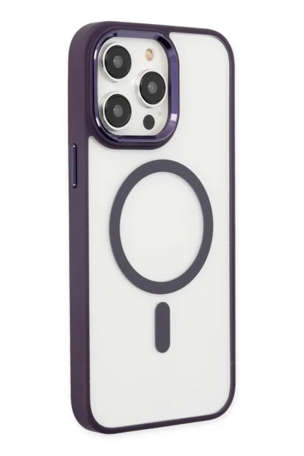 Uray store Apple iPhone 13 Pro Kılıf Room Magneticsafe Silikon - Derin Mor