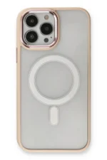 Uray store Apple iPhone 13 Pro Kılıf Room Magneticsafe Silikon - Pudra - Görsel 2