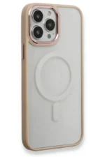 Uray store Apple iPhone 13 Pro Kılıf Room Magneticsafe Silikon - Pudra