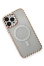 Uray store Apple iPhone 13 Pro Kılıf Room Magneticsafe Silikon - Pudra - Görsel 3