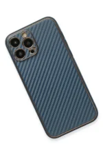 Uray store Apple iPhone 13 Pro Max Kılıf Coco Karbon Silikon - Mavi - Görsel 3