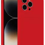 Uray store Apple iPhone 13 Pro Max Kılıf Kelvin Kartvizitli Silikon - Kırmızı