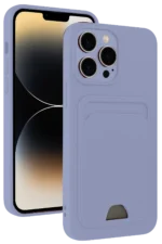 Uray store Apple iPhone 13 Pro Max Kılıf Kelvin Kartvizitli Silikon - Lila