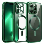 Uray store Apple iPhone 13 Pro Max Kılıf Kross Magneticsafe Kapak - Koyu Yeşil