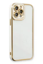 Uray store Apple iPhone 13 Pro Max Kılıf Liva Lens Silikon - Beyaz