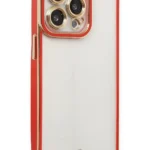 Uray store Apple iPhone 13 Pro Max Kılıf Liva Lens Silikon - Kırmızı