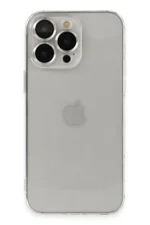 Uray store Apple iPhone 13 Pro Max Kılıf Luko Lens Silikon - Gümüş