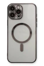 Uray store Apple iPhone 13 Pro Max Kılıf Magneticsafe Lazer Silikon - Siyah - Görsel 2
