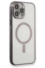 Uray store Apple iPhone 13 Pro Max Kılıf Magneticsafe Lazer Silikon - Siyah
