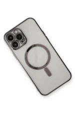 Uray store Apple iPhone 13 Pro Max Kılıf Magneticsafe Lazer Silikon - Siyah - Görsel 3