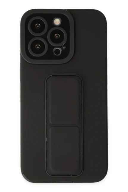 Uray store Apple iPhone 13 Pro Max Kılıf Mega Standlı Silikon - Siyah