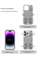 Uray store Apple iPhone 13 Pro Max Kılıf Mekanik Bumper Kapak - Siyah - Görsel 4