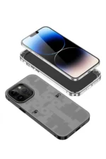 Uray store Apple iPhone 13 Pro Max Kılıf Mekanik Bumper Kapak - Siyah - Görsel 5
