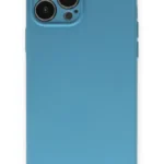Uray store Apple iPhone 13 Pro Max Kılıf Nano içi Kadife Silikon - Mavi