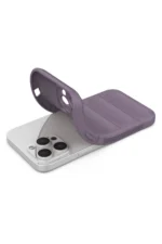 Uray store Apple iPhone 13 Pro Max Kılıf Optimum Silikon - Mor - Görsel 4