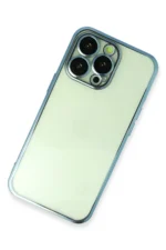 Uray store Apple iPhone 13 Pro Max Kılıf Razer Lensli Silikon - Açık Mavi - Görsel 2