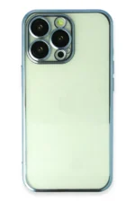 Uray store Apple iPhone 13 Pro Max Kılıf Razer Lensli Silikon - Açık Mavi