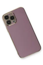 Uray store Apple iPhone 13 Pro Max Kılıf Volet Silikon - Mor - Görsel 3