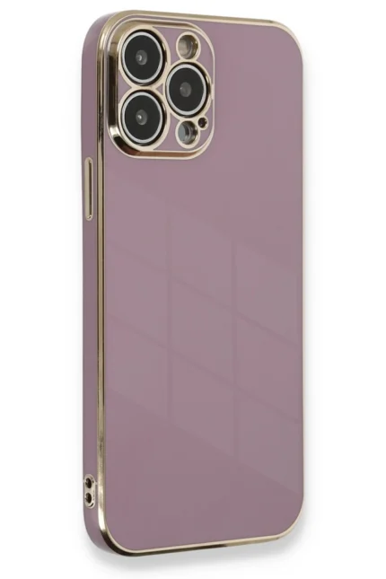 Uray store Apple iPhone 13 Pro Max Kılıf Volet Silikon - Mor