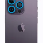 Uray store Apple iPhone 13 Pro Max Neon Fosforlu Kamera Lens - Mavi
