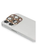 Uray store Apple iPhone 13 Pro Max Pers Alüminyum Kamera Lens - Gold - Görsel 2
