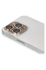 Uray store Apple iPhone 13 Pro Max Pers Alüminyum Kamera Lens - Gold