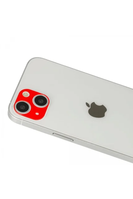Uray store Apple iPhone 13 Rainbow Kamera Lens Koruma Cam - Kırmızı