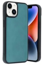 Uray store Apple iPhone 14 Kılıf Aras Deri Kapak - Açık Yeşil