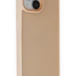 Uray store Apple iPhone 14 Kılıf Elegant Kapak - Pudra