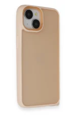 Uray store Apple iPhone 14 Kılıf Elegant Kapak - Pudra