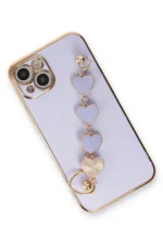 Uray store Apple iPhone 14 Kılıf Esila Silikon - Lila - Görsel 3