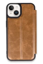Uray store Apple iPhone 14 Kılıf Flip Cover - Taba