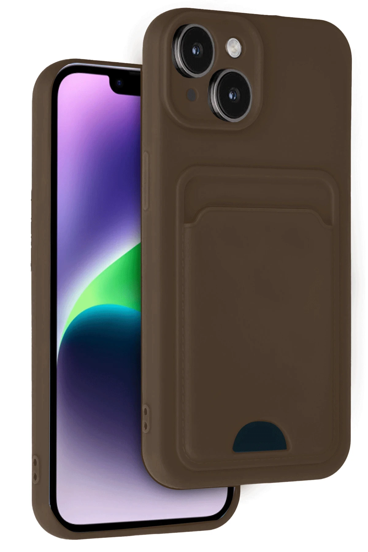 newface-iphone-14-kilif-kelvin-kartvizitli-silikon-kahverengi-default Uray store Apple iPhone 14 Kılıf Kelvin Kartvizitli Silikon - Kahverengi - Görsel 1