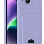Uray store Apple iPhone 14 Kılıf Kelvin Kartvizitli Silikon - Lila