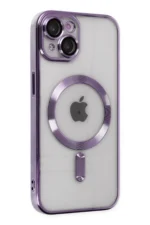 Uray store Apple iPhone 14 Kılıf Kross Magneticsafe Kapak - Mor - Görsel 2