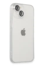 Uray store Apple iPhone 14 Kılıf Luko Lens Silikon - Gümüş - Görsel 2