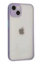 Uray store Apple iPhone 14 Kılıf Montreal Silikon Kapak - Mor - Görsel 2