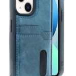 Uray store Apple iPhone 14 Kılıf Sara Kartvizitli Deri Kılıf - Lacivert