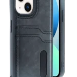Uray store Apple iPhone 14 Kılıf Sara Kartvizitli Deri Kılıf - Siyah