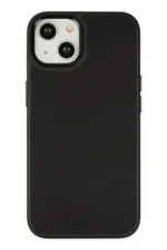 Uray store Apple iPhone 14 Plus Kılıf Asya Deri Silikon - Siyah